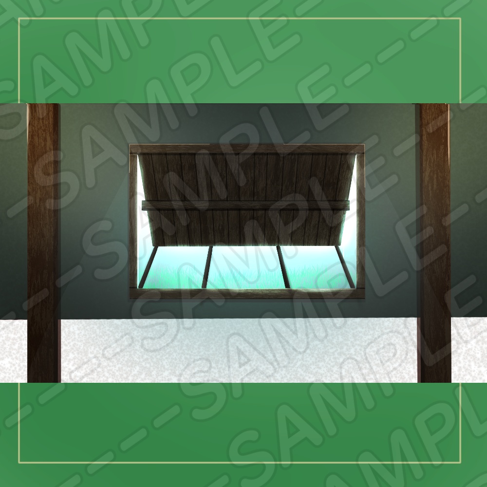 窓枠イラスト素材3種セット(差分あり)