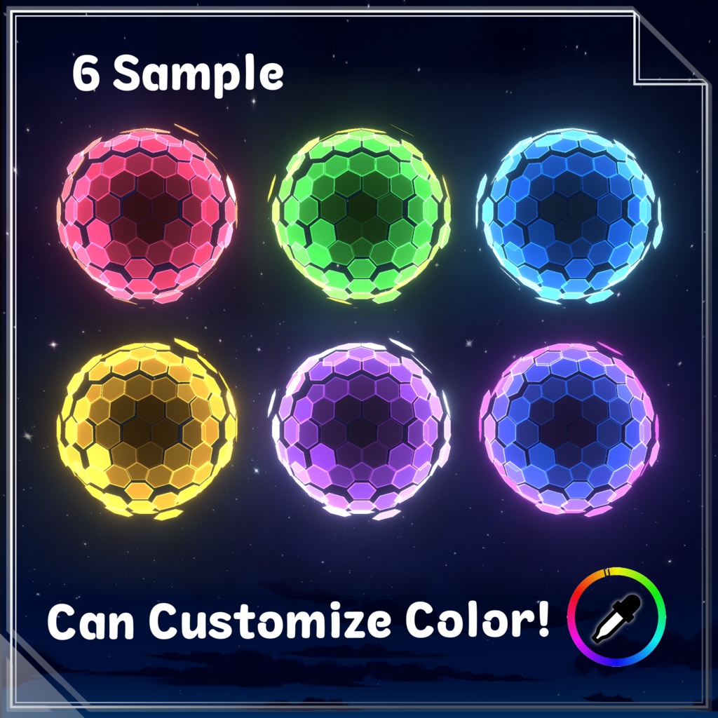 Colorful Sci-fi Shield (VRChat)