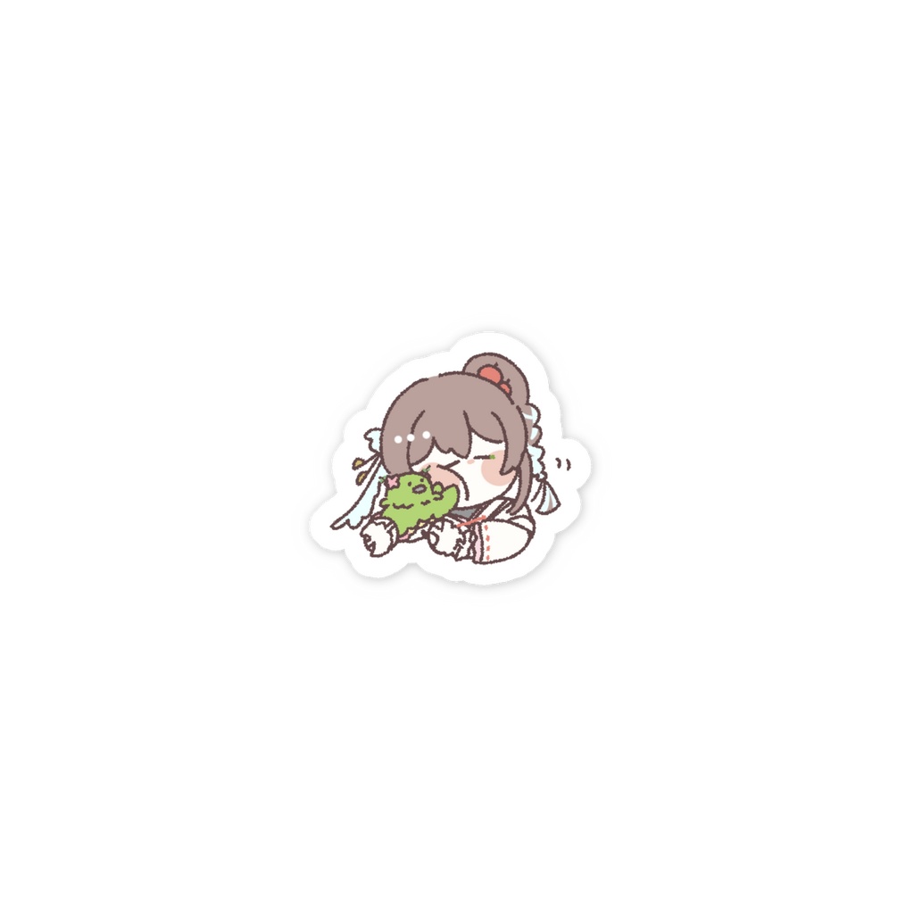 ゆるゆるスマホステッカー_お蜜さんもふもふ