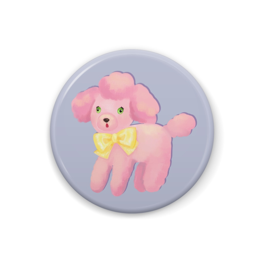 ぬいプードル 缶バッジ32mm