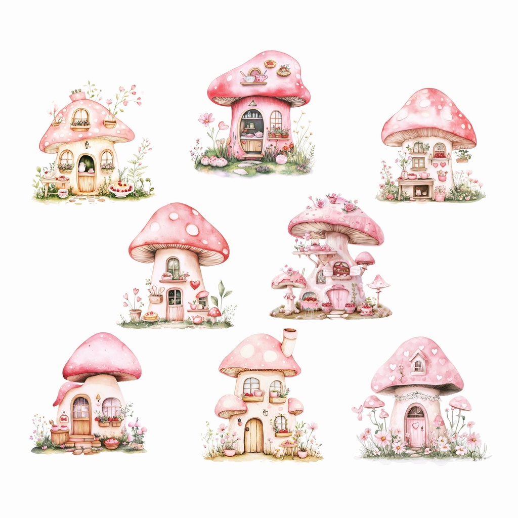 魔法のおうち:Mushroom House イラスト素材集