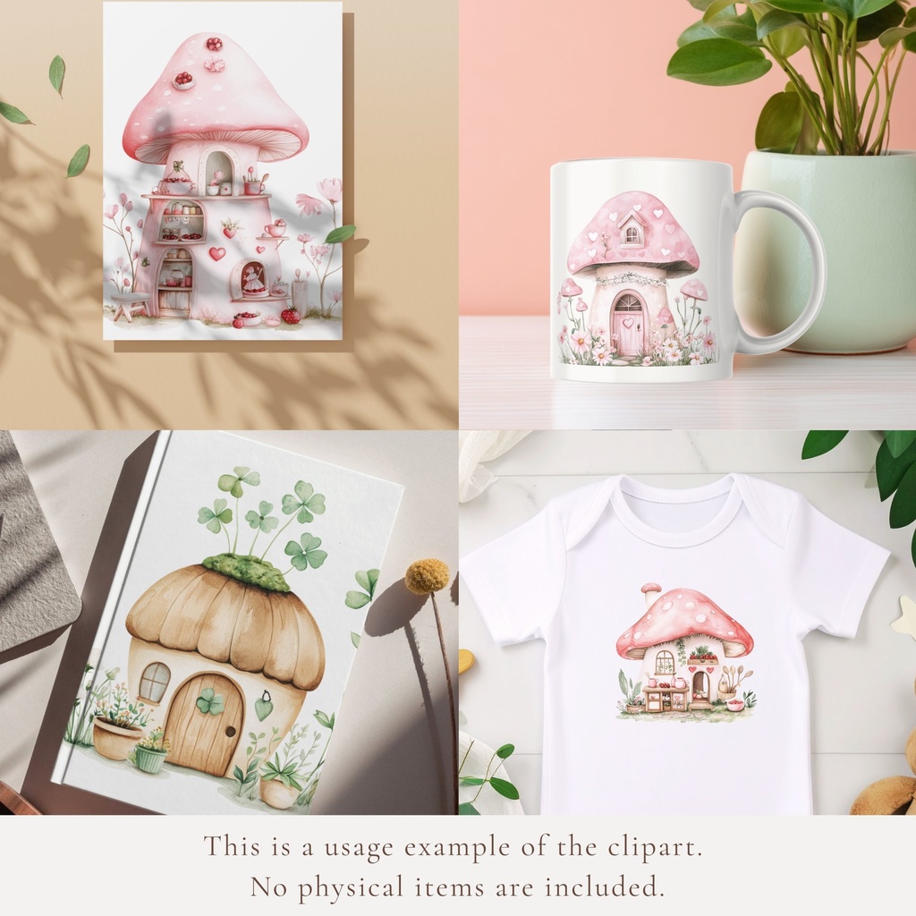 魔法のおうち:Mushroom House イラスト素材集