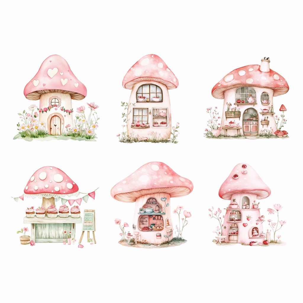魔法のおうち:Mushroom House イラスト素材集