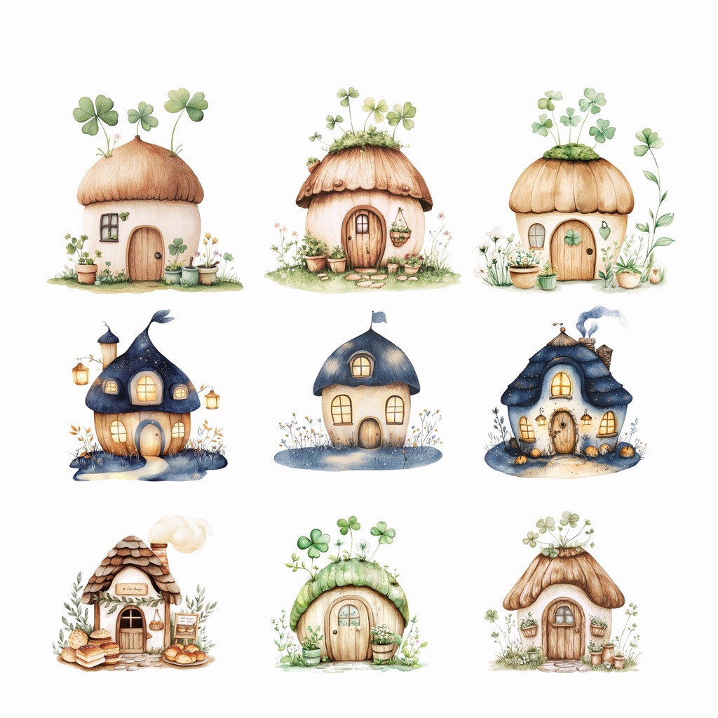 魔法のおうち:Mushroom House イラスト素材集