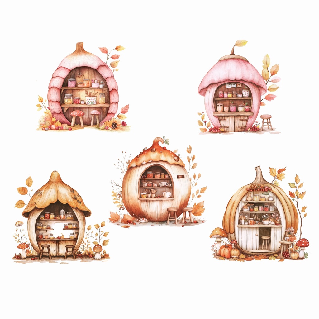 魔法のおうち:Mushroom House イラスト素材集