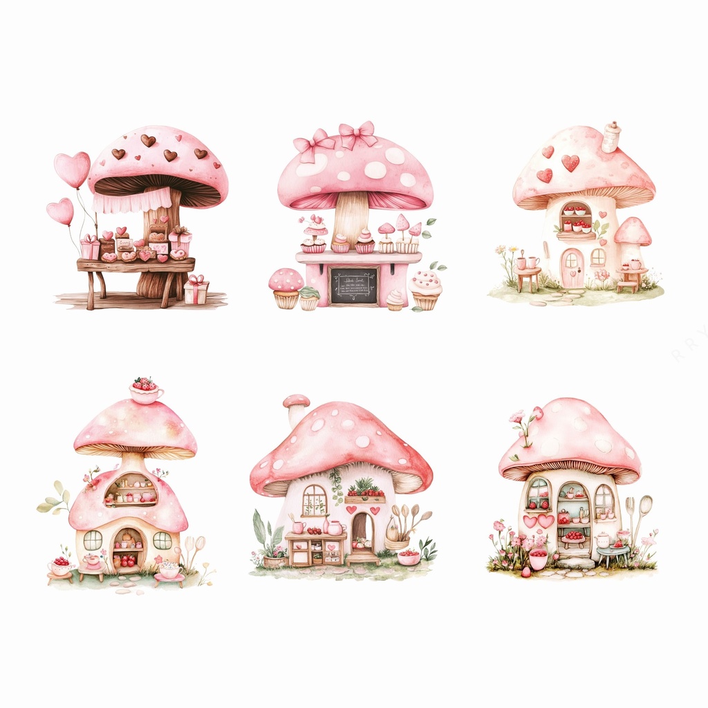 魔法のおうち:Mushroom House イラスト素材集