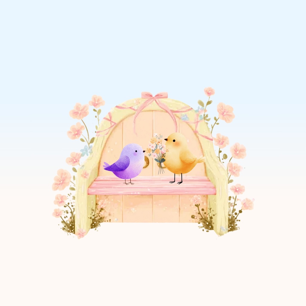 かわいい小鳥さん:Cute Birds Clipart Set