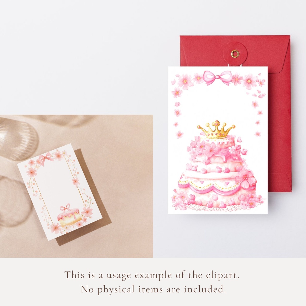 ピンクリボンと花のフレーム クリップアート素材セット 🌸