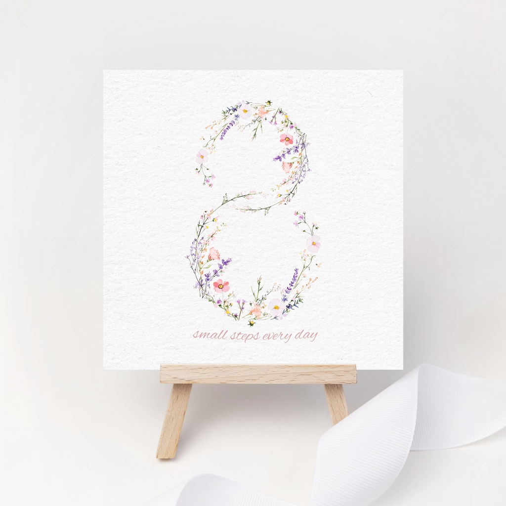 可憐な水彩フラワー&リボン・リース イラスト素材集