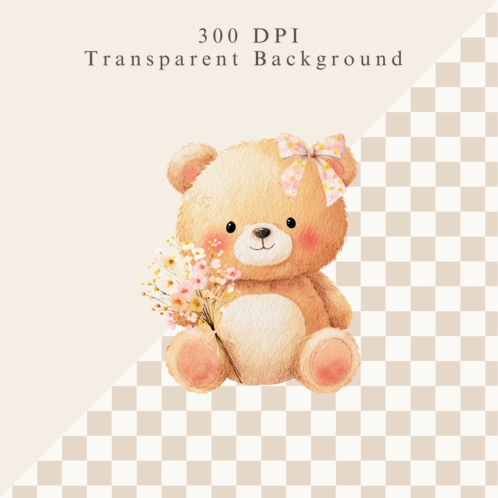 テディベア(ピンク):Pink Teddy Bear