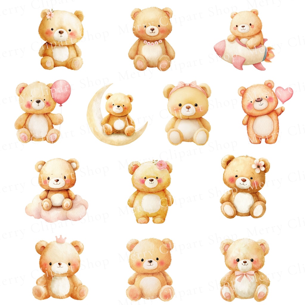 テディベア(ピンク):Pink Teddy Bear