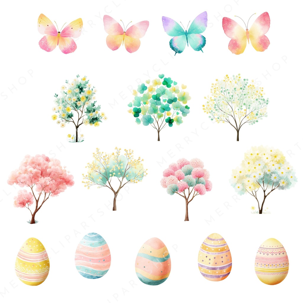 かわいい小鳥(春):水彩イラスト素材