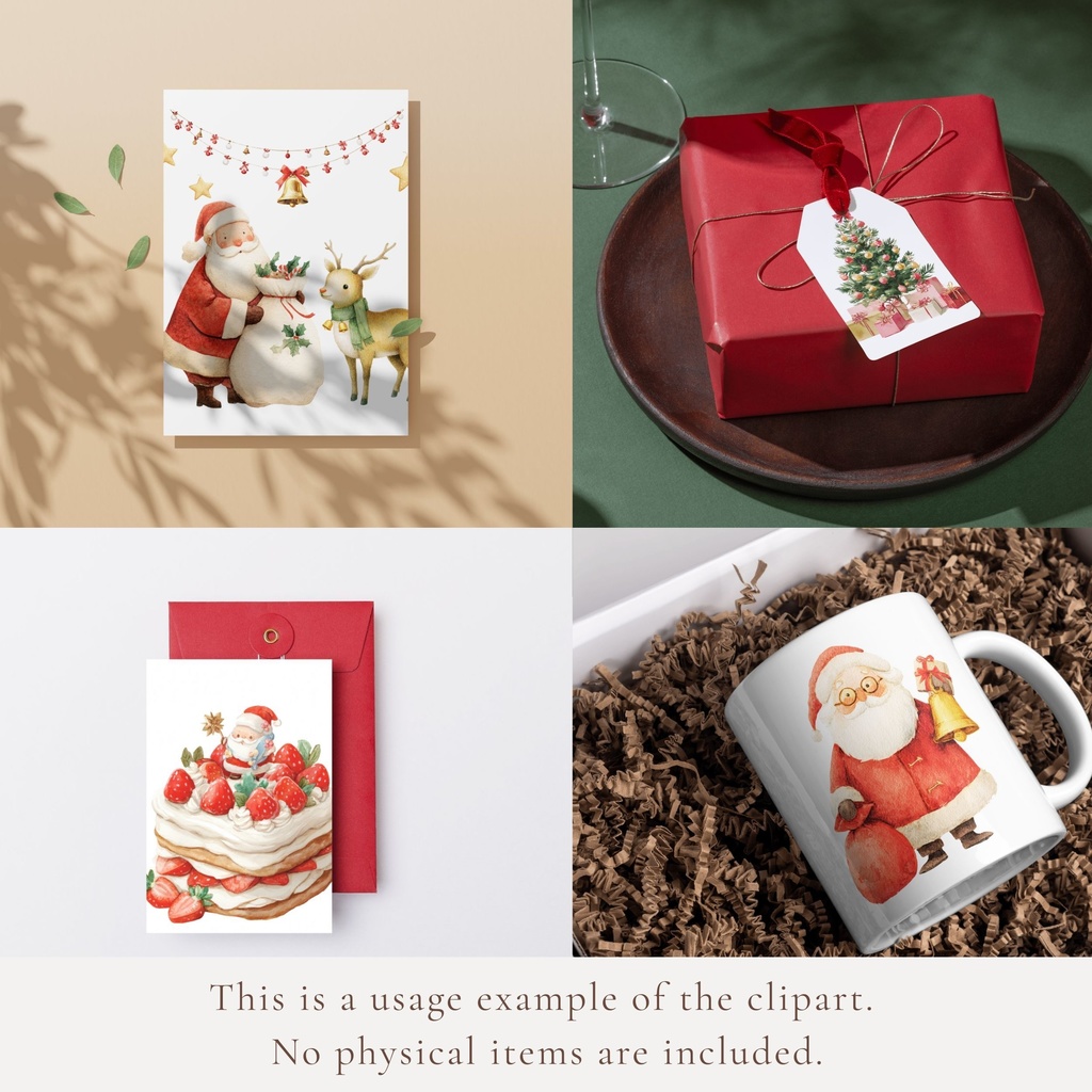 クリスマスの街並み:パステルイラスト素材