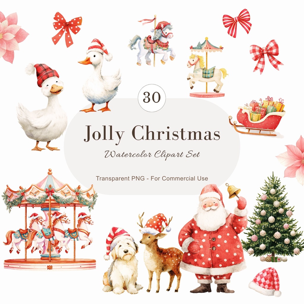 Jolly Christmas：楽しいクリスマス　イラスト素材集