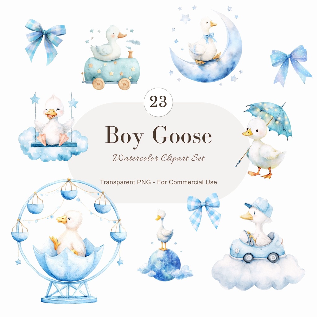 Boy Goose Clipart:がちょうのおとこのこ イラスト素材