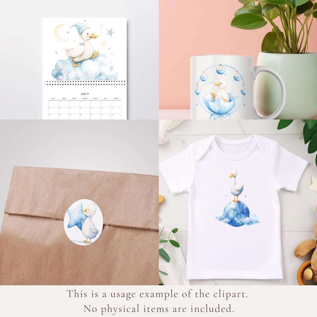 Boy Goose Clipart:がちょうのおとこのこ イラスト素材