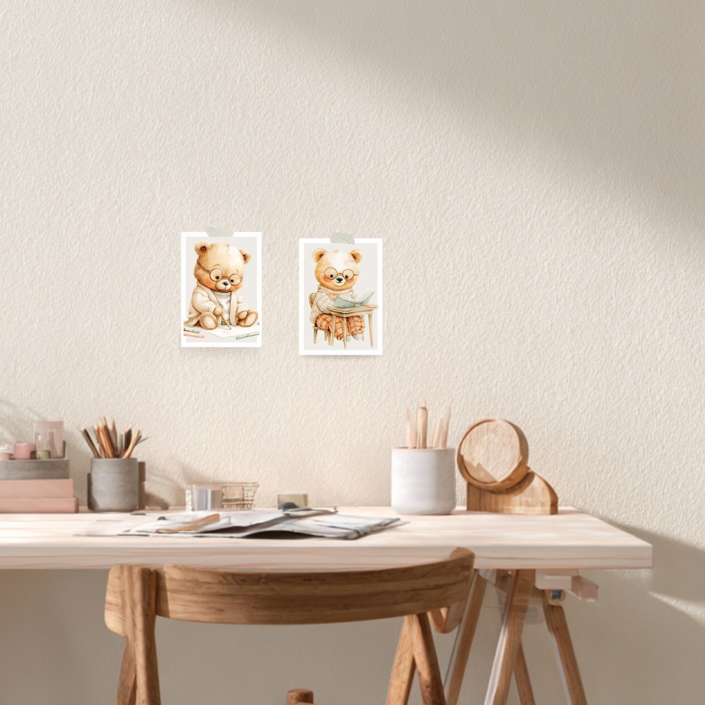 本が大好き めがねのテディベア:Glasses Teddy Bear