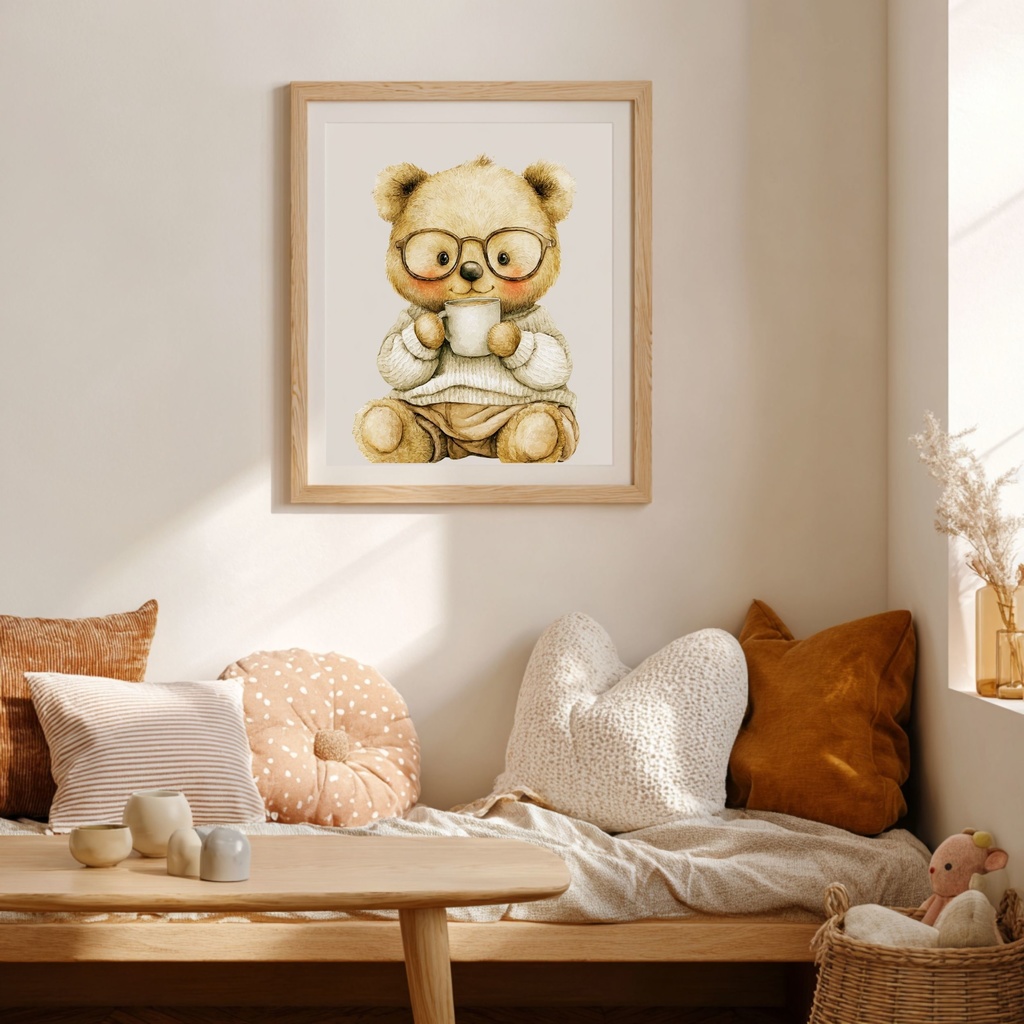 本が大好き めがねのテディベア:Glasses Teddy Bear