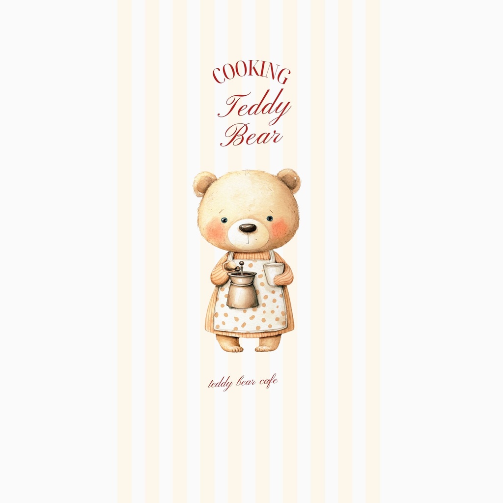クッキングテディベア イラスト素材:Cooking Teddy Bear Clipart