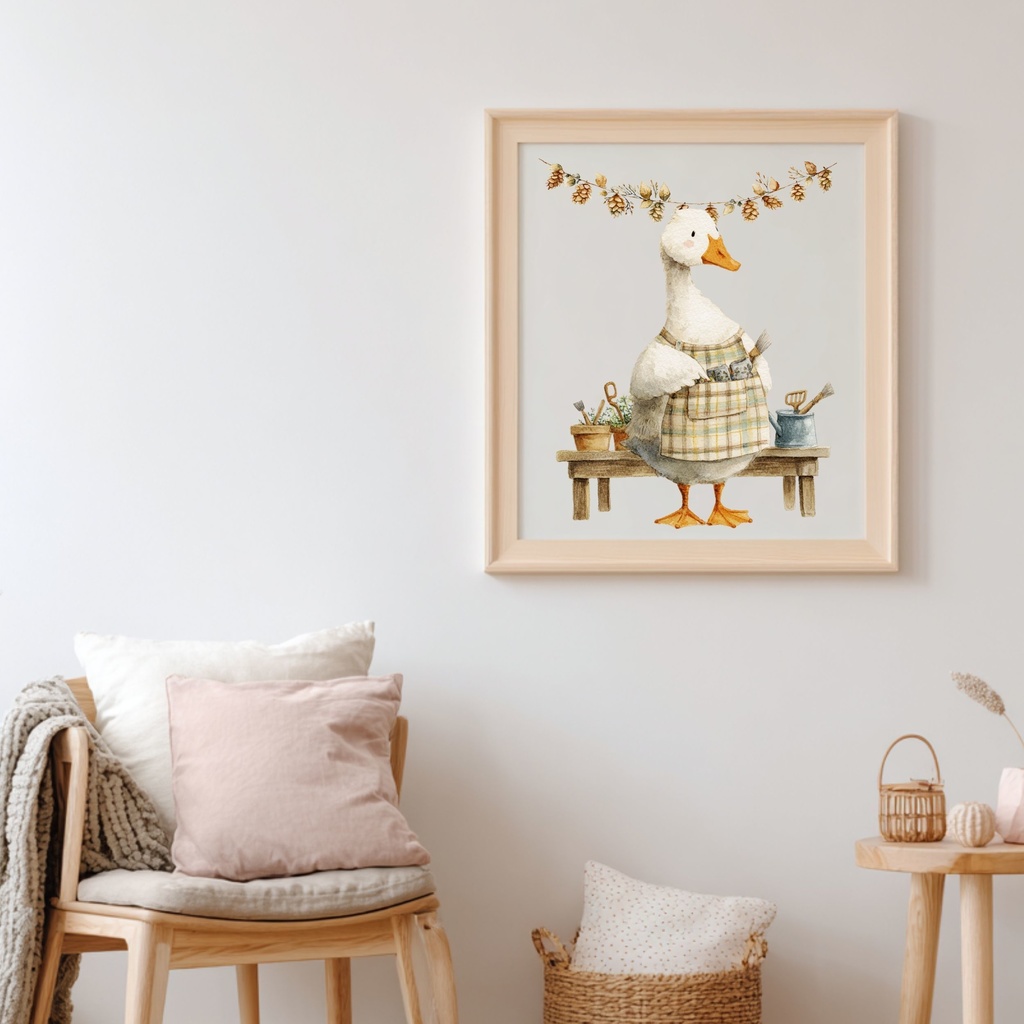 がちょうのお庭:Goose Garden Clipart イラスト素材