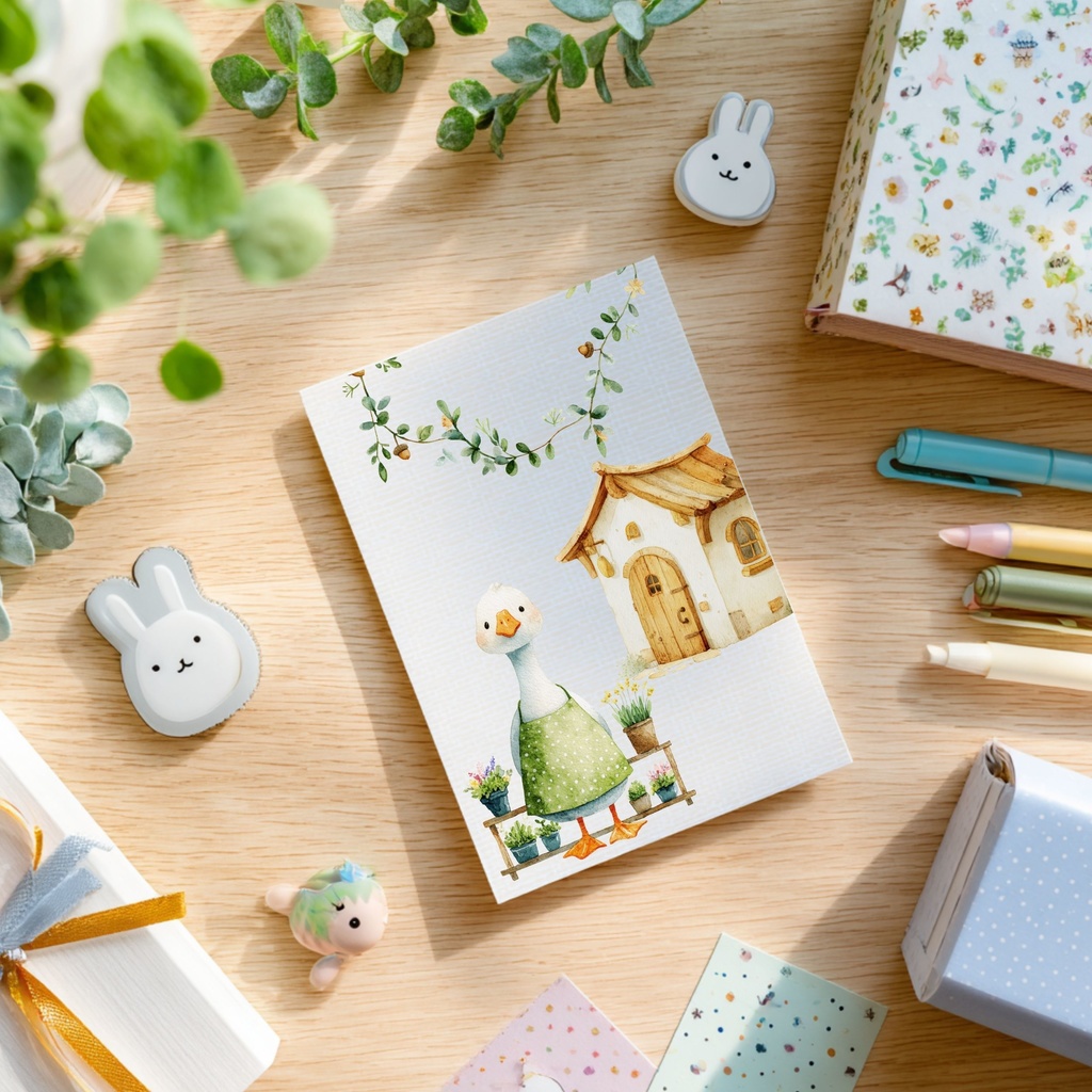 がちょうのお庭:Goose Garden Clipart イラスト素材