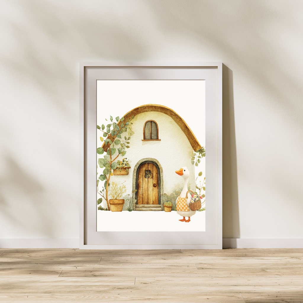 がちょうのお庭:Goose Garden Clipart イラスト素材