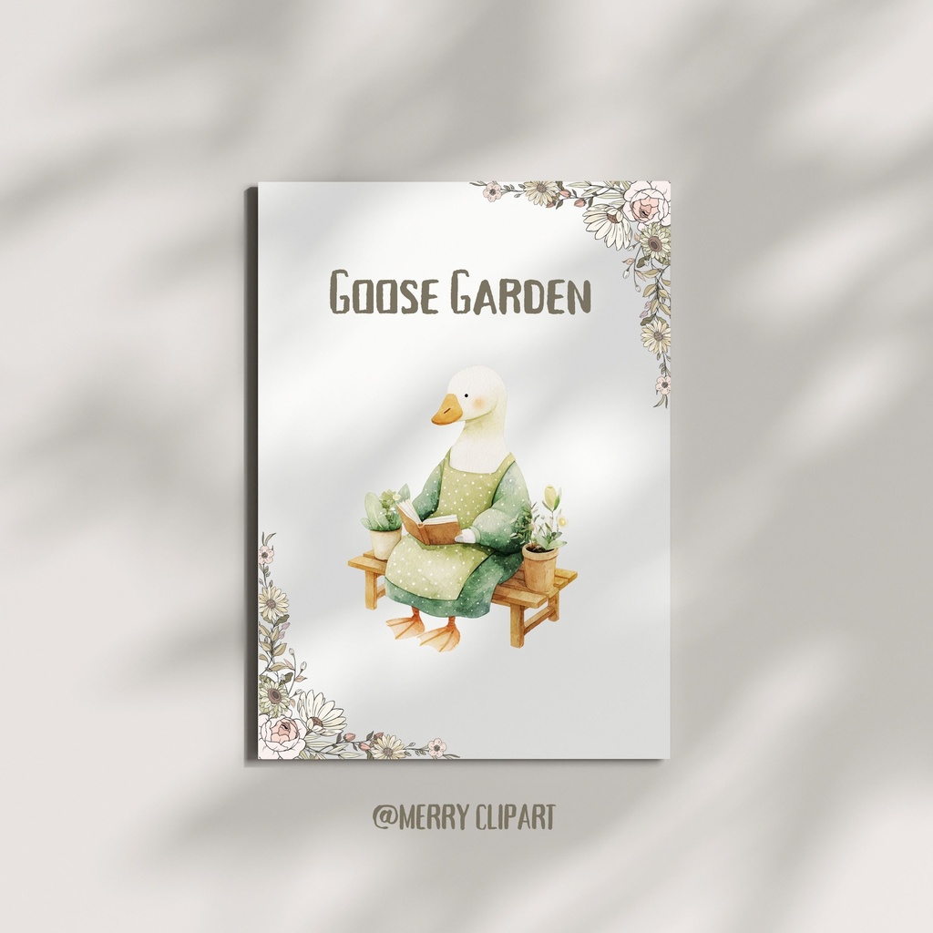 がちょうのお庭:Goose Garden Clipart イラスト素材