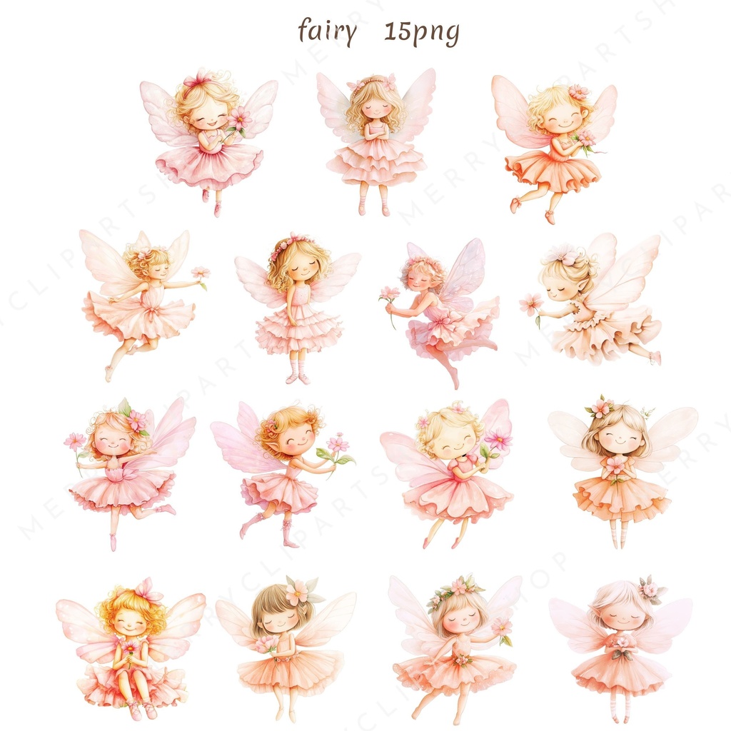 妖精の庭のイラスト素材:Fairy Garden Woodland Animals