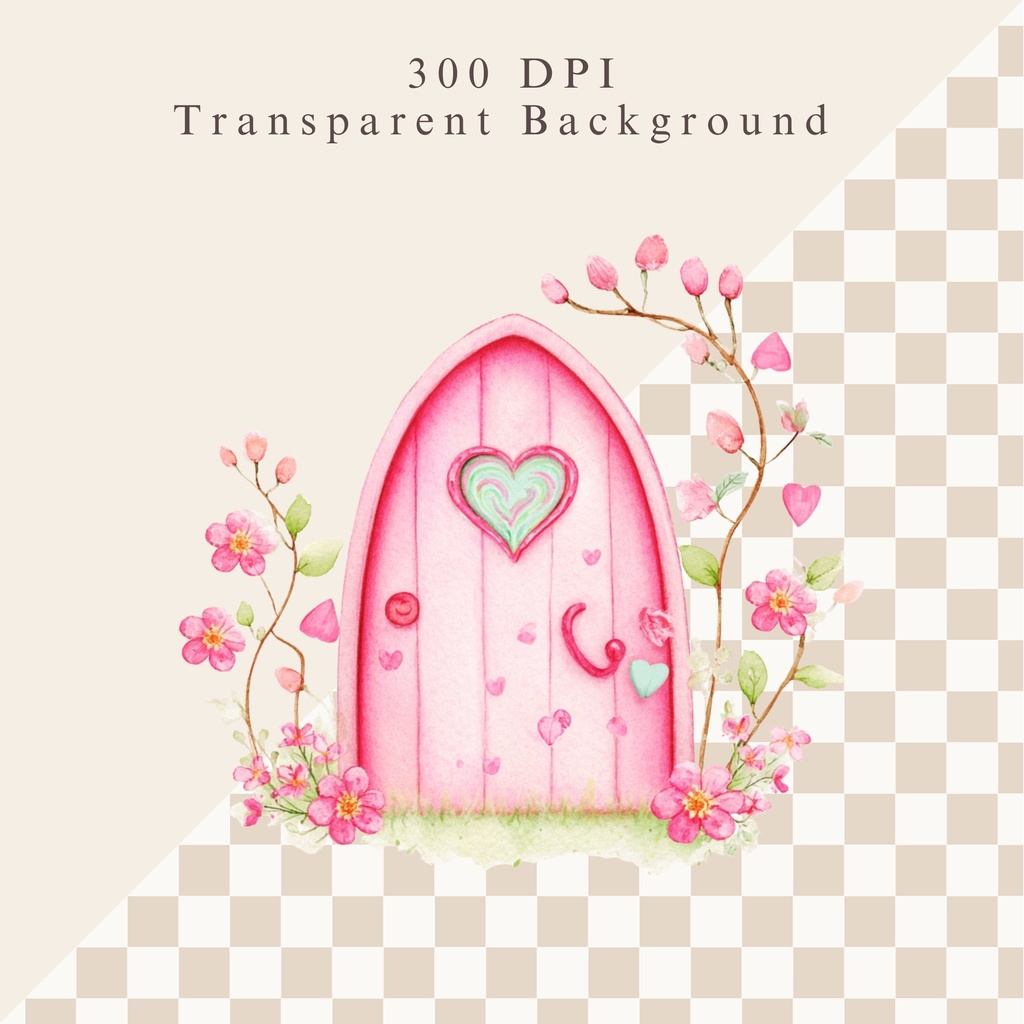 妖精のドア:Fairy Door Clipart イラスト素材