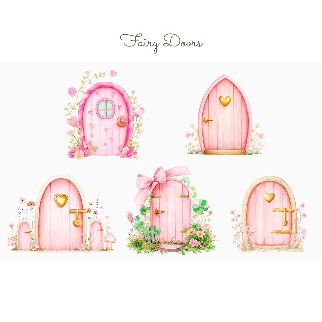 妖精のドア:Fairy Door Clipart イラスト素材
