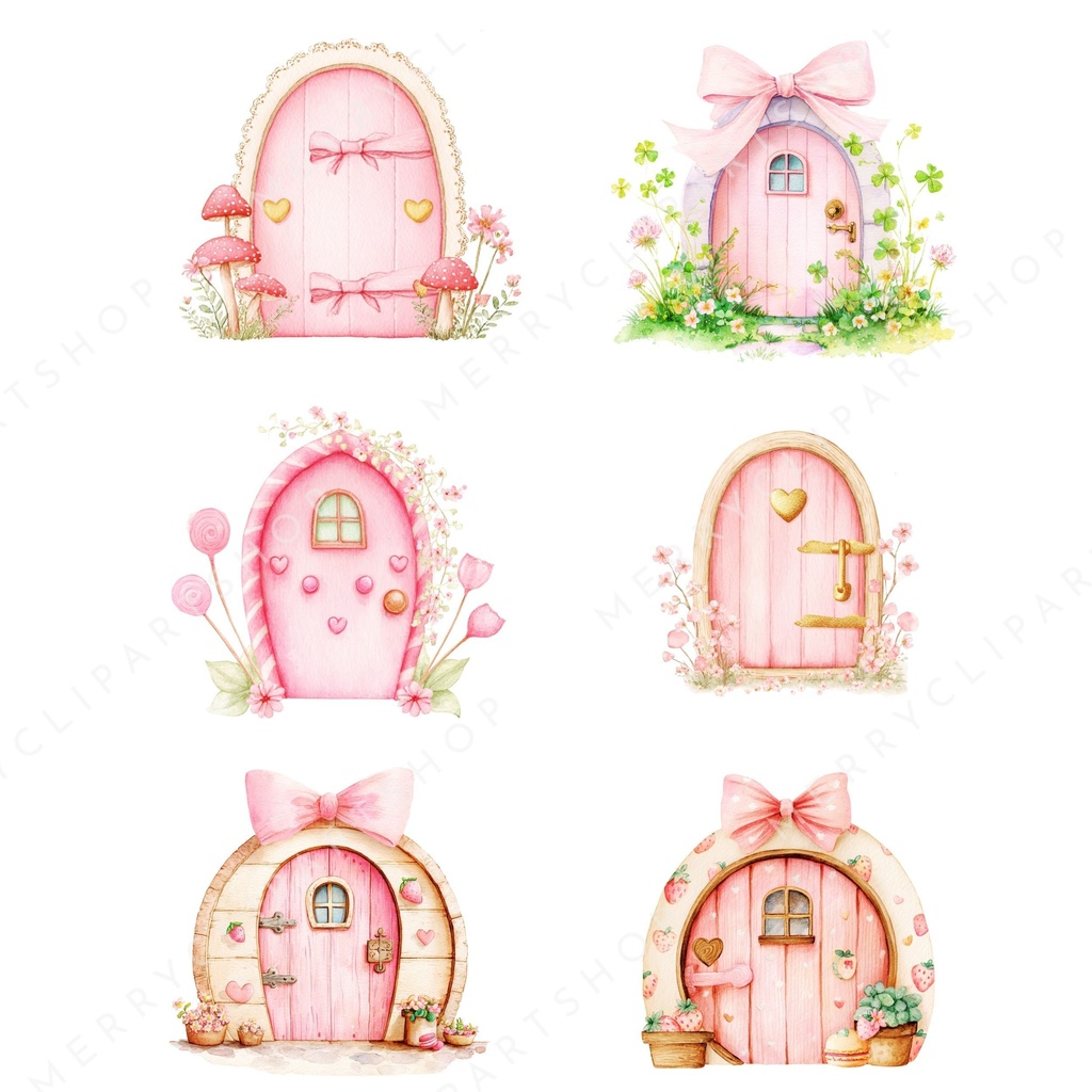 妖精のドア:Fairy Door Clipart イラスト素材