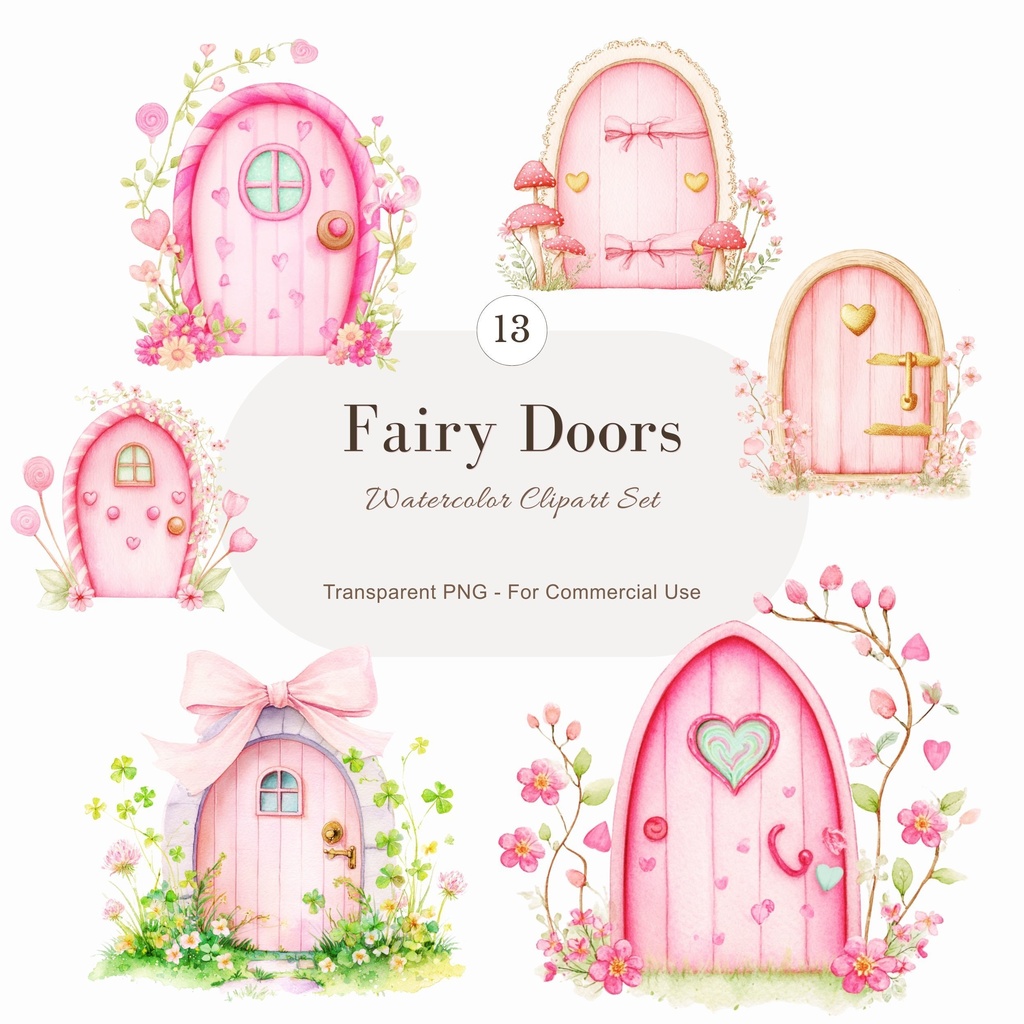 妖精のドア:Fairy Door Clipart イラスト素材