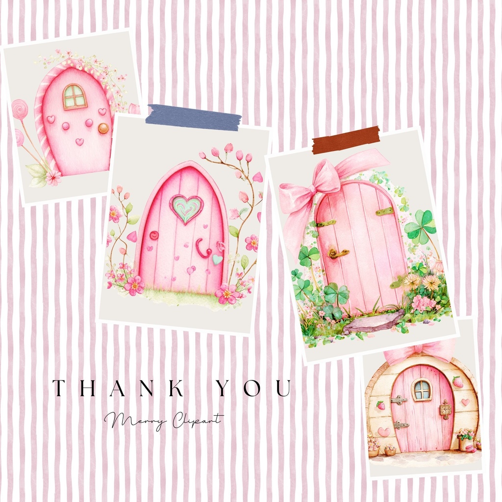 妖精のドア:Fairy Door Clipart イラスト素材