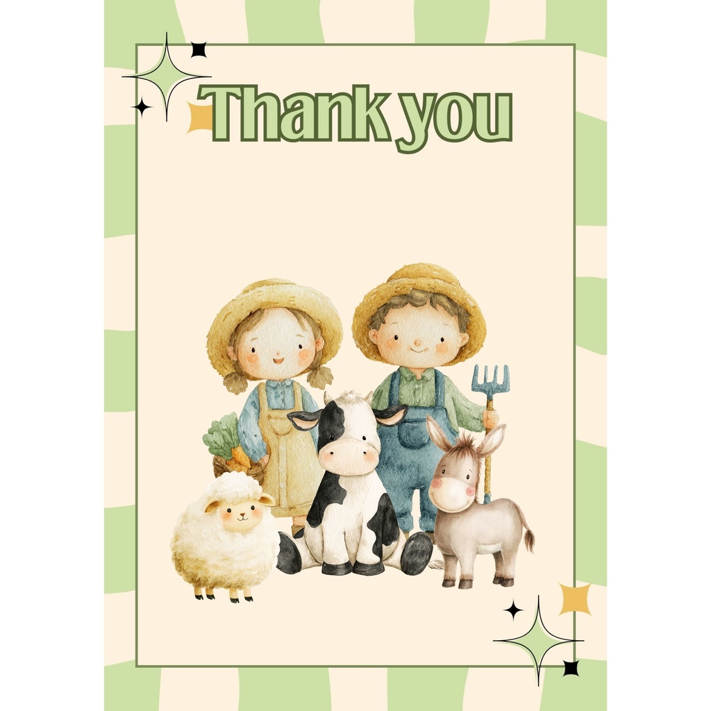 農場のかわいい動物とファーマーのイラストセット