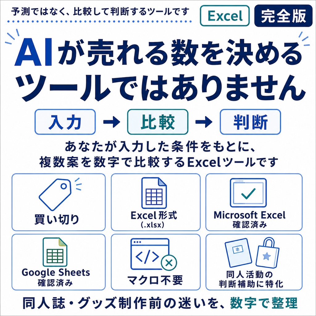 何部刷る?何部持っていく?セットはいくらにする?|同人誌・グッズの部数・搬入・セット価格 決定シート【完全版】