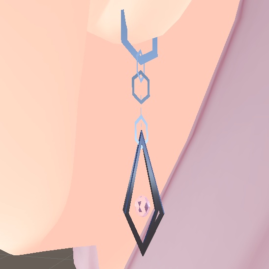 角錐イヤリング【VRChat想定・3Dアクセサリ】