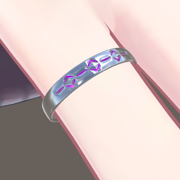 アメシストのリング【VRChat想定・3Dアクセサリ】