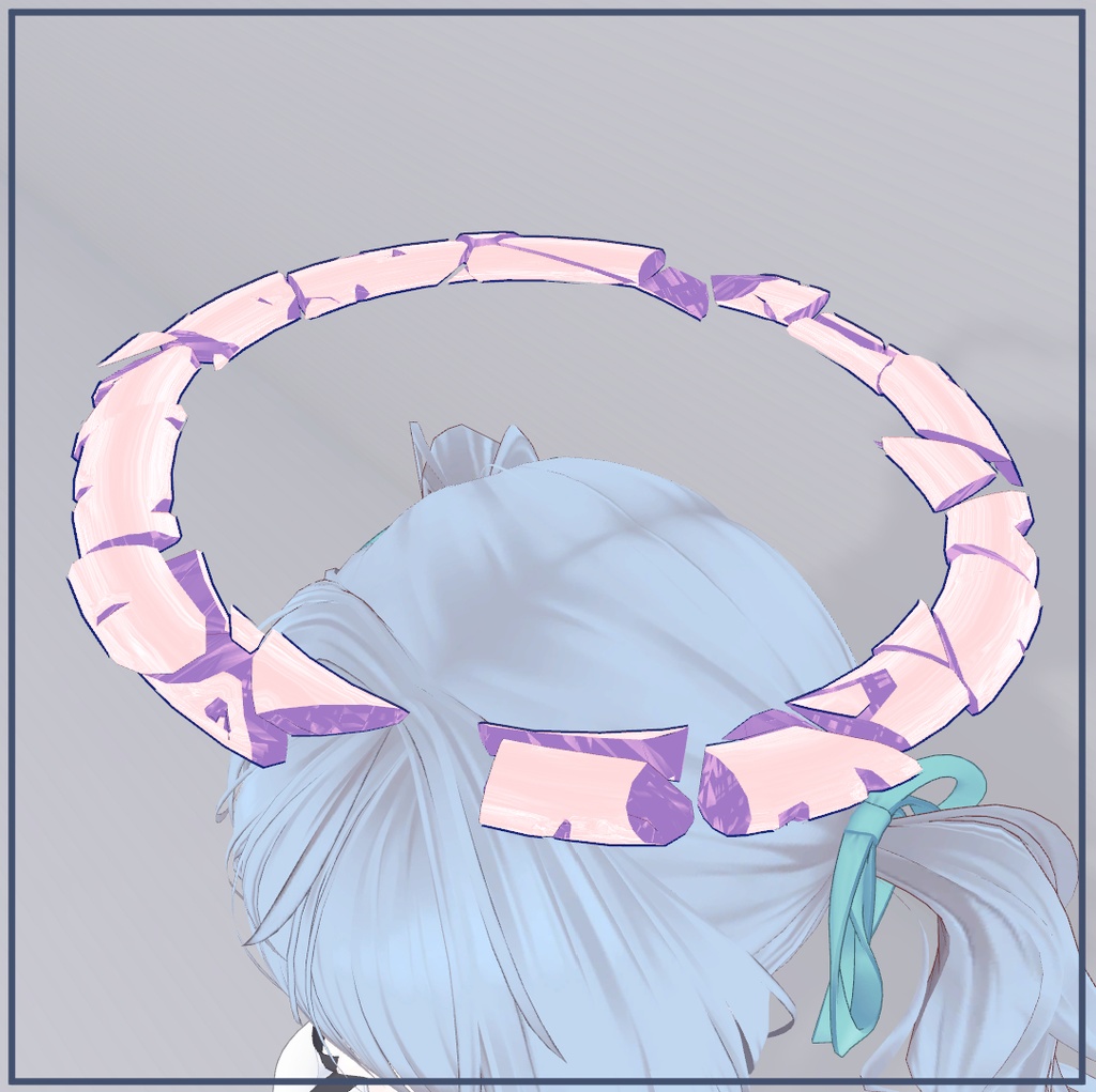 砕けた天使の輪【VRChat想定・3Dアクセサリ】