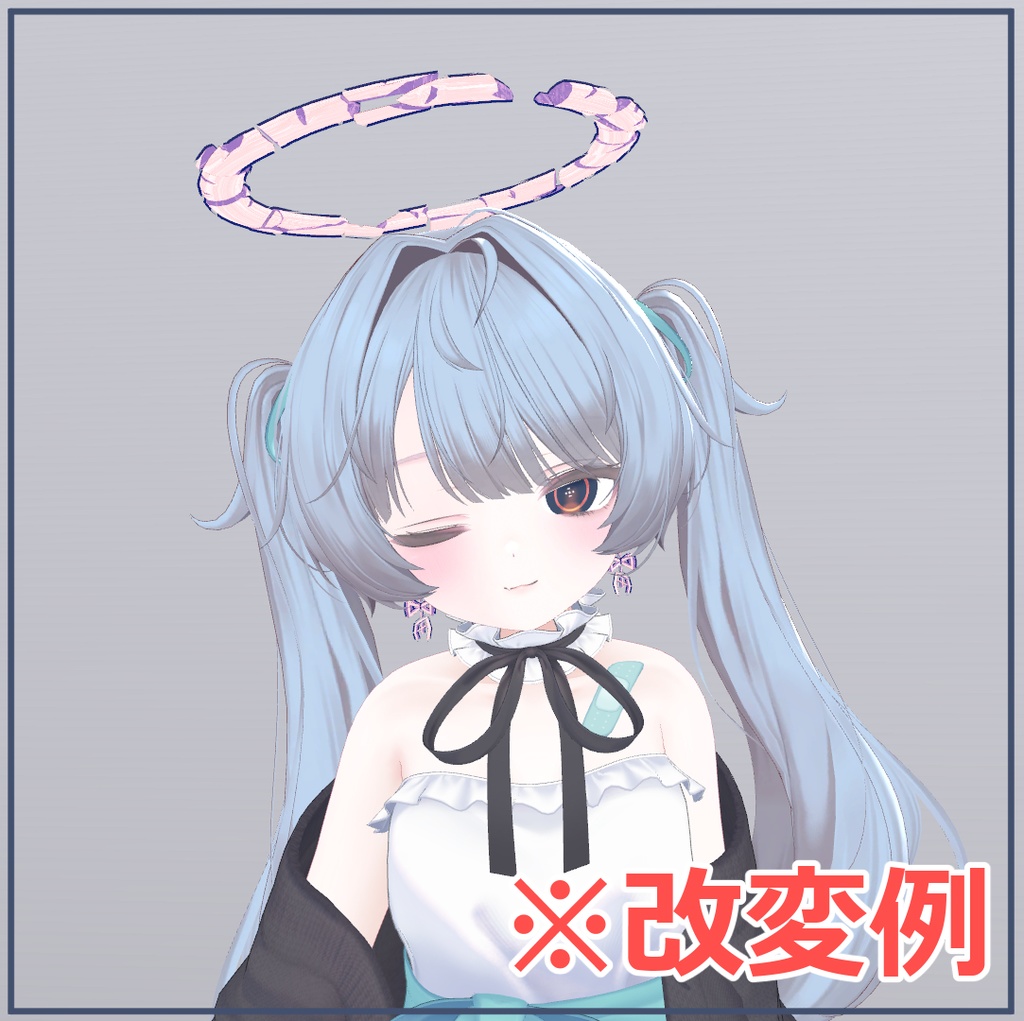 3Dイヤリングアクセ「落日天星」【VRChat想定・3Dアクセサリ】