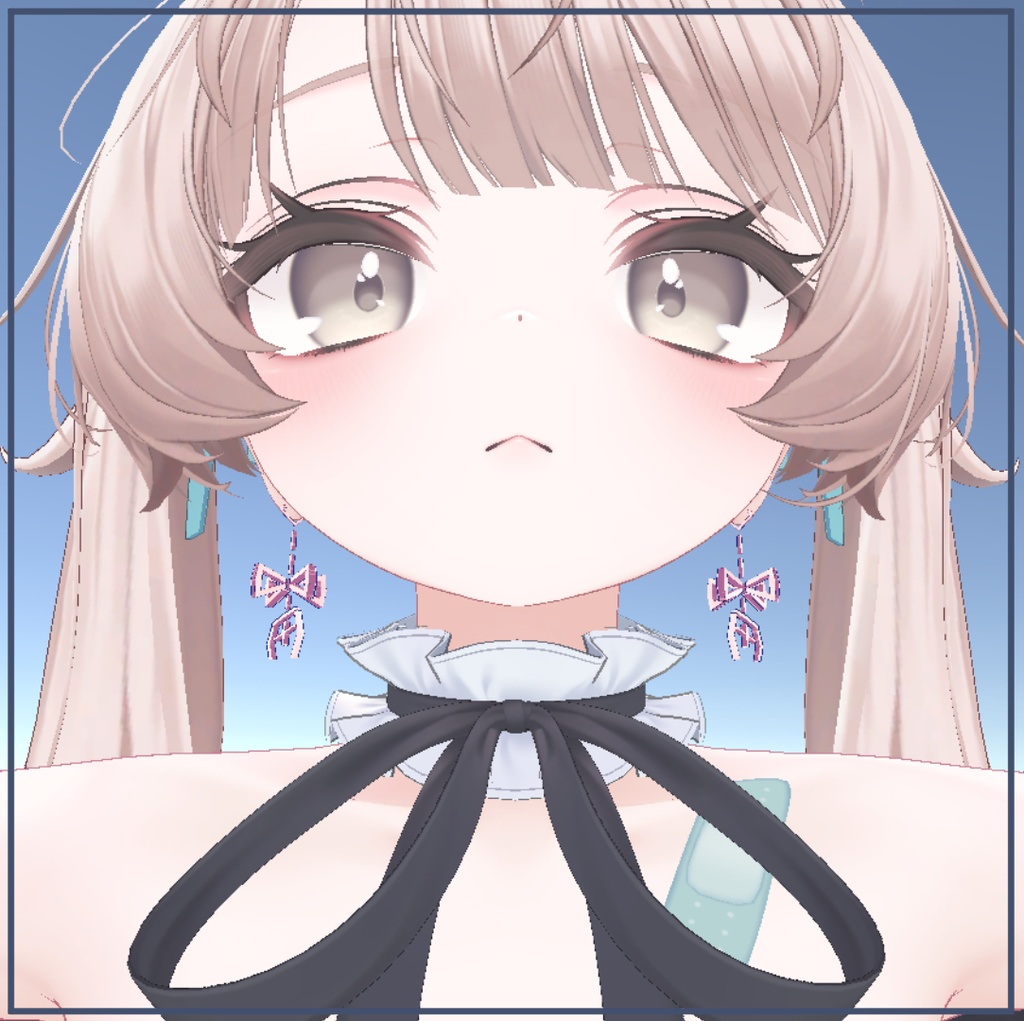 3Dイヤリングアクセ「落日天星」【VRChat想定・3Dアクセサリ】