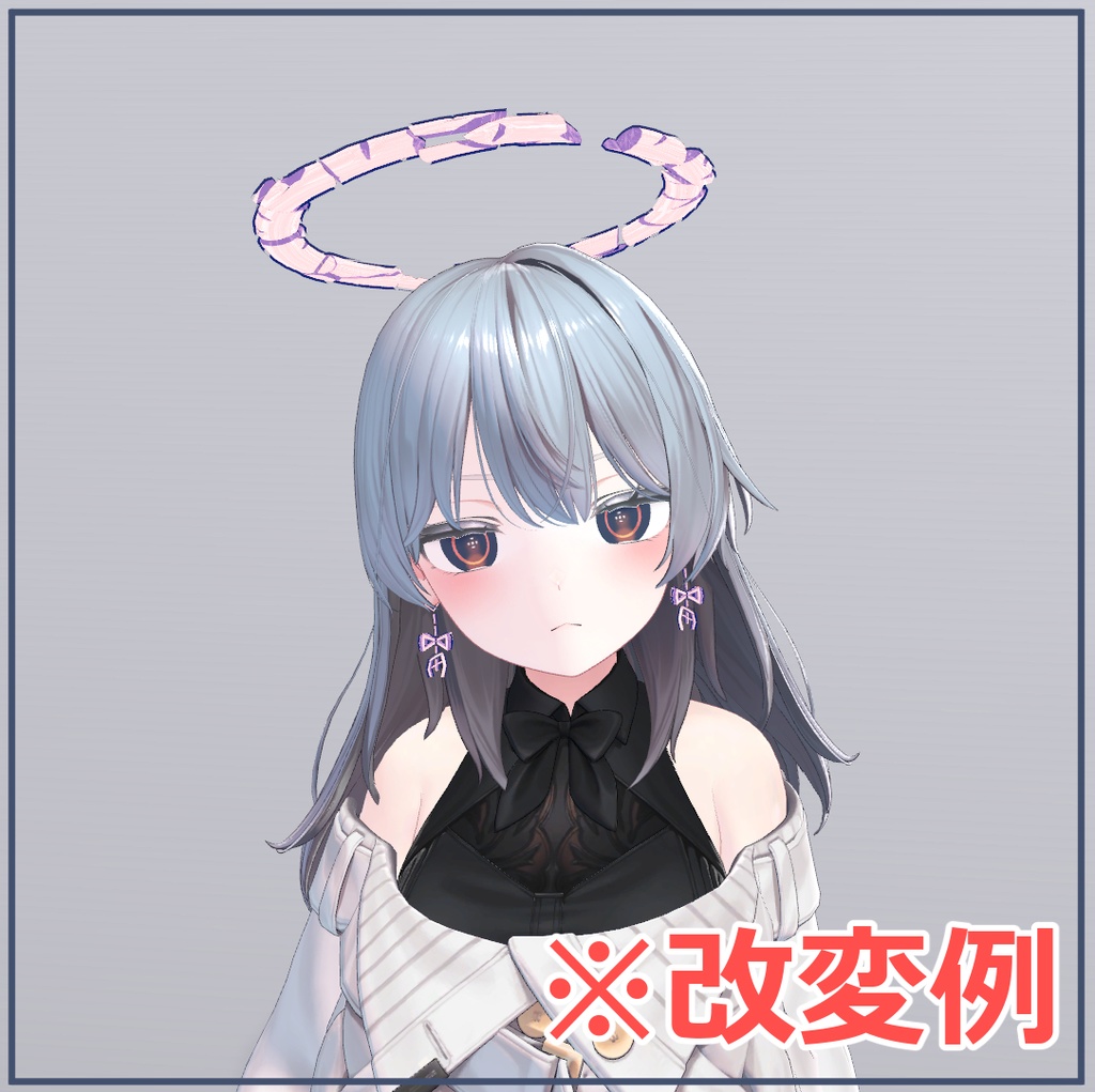 3Dイヤリングアクセ「落日天星」【VRChat想定・3Dアクセサリ】