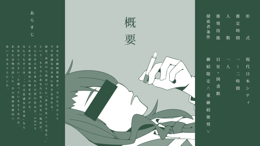 【CoC6版シナリオ】かたり。 SPLL:E191344