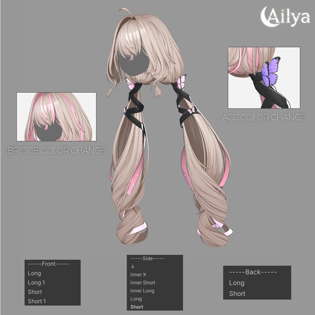 【20%】【17人】【VRC Hair】『薄月』Hakugetsu