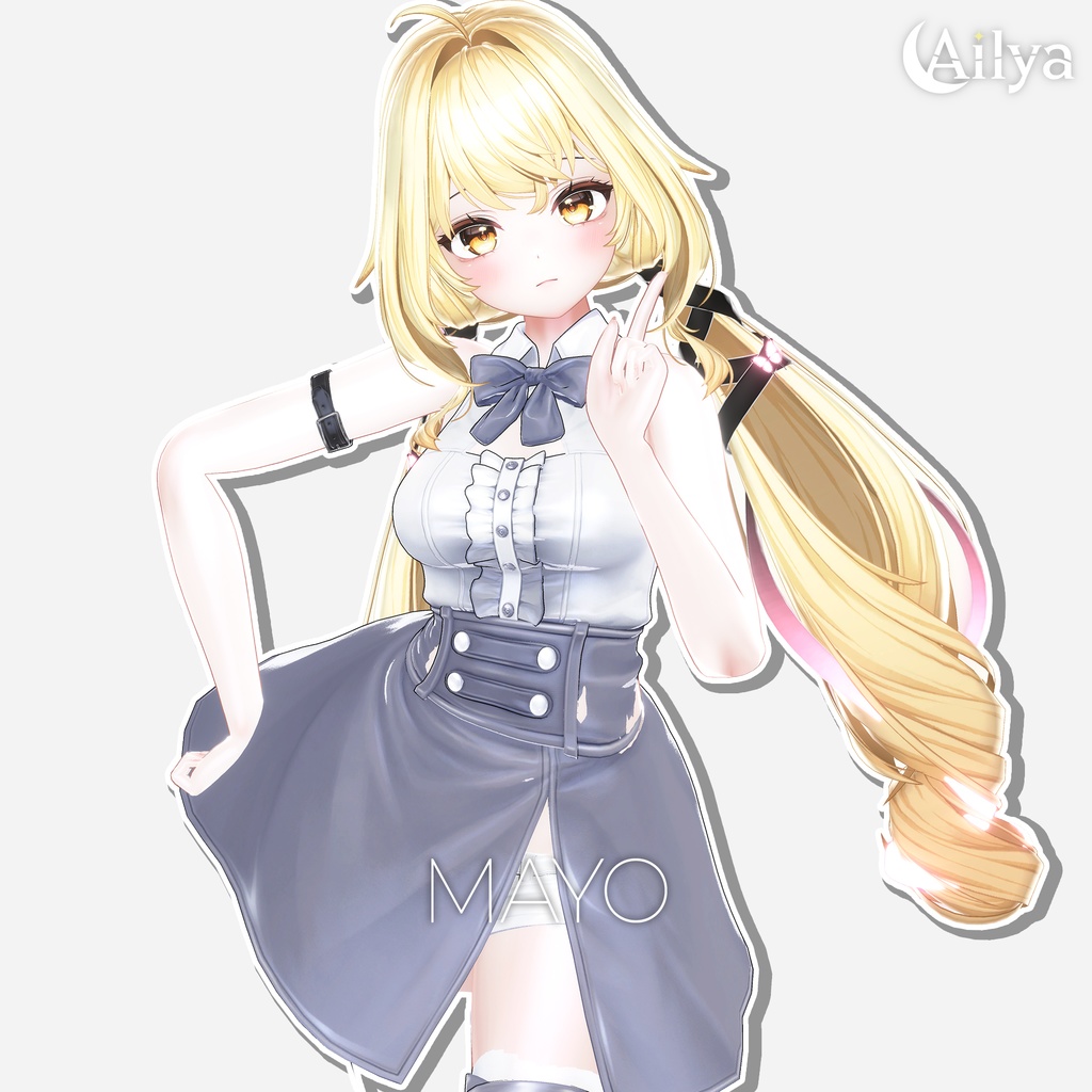 【18人】【VRC Hair】『薄月』Hakugetsu