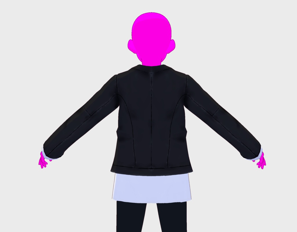 Vroid ライダース ロング Tシャツ セット カットソー 男 女 衣装