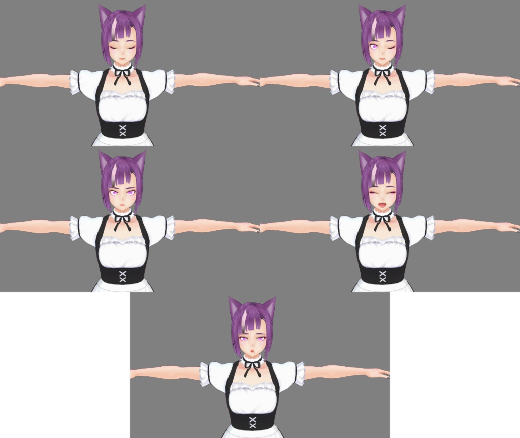 VROID VRM 地雷系ネコミミメイド はんばい子2