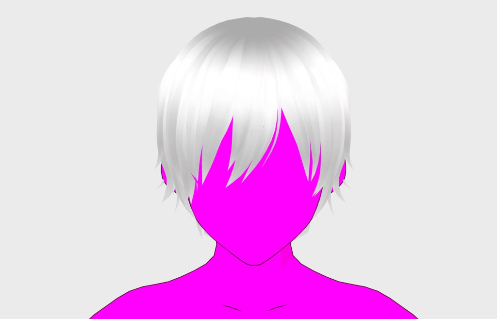 VROID 銀髪 シルバー ヘア ショート ユニセックス