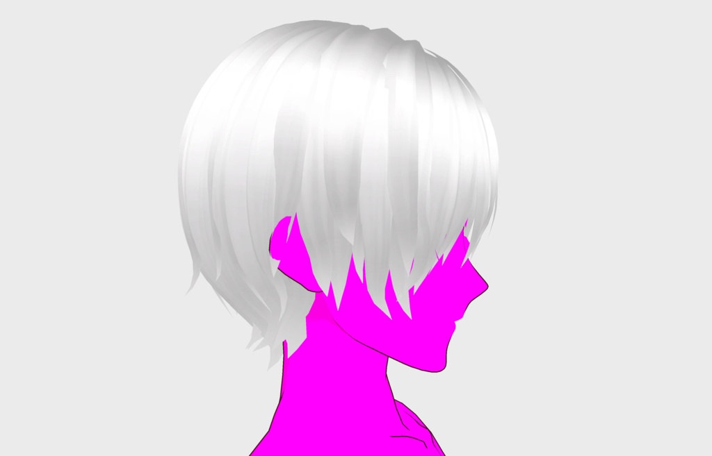 VROID 銀髪 シルバー ヘア ショート ユニセックス