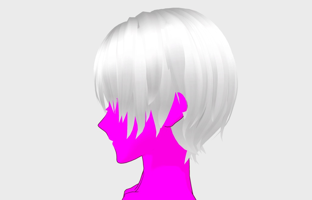 VROID 銀髪 シルバー ヘア ショート ユニセックス