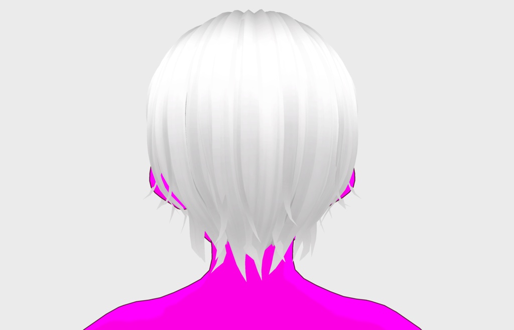 VROID 銀髪 シルバー ヘア ショート ユニセックス